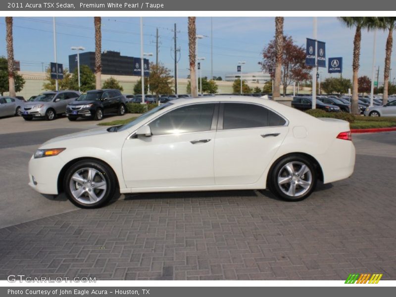 Premium White Pearl / Taupe 2011 Acura TSX Sedan