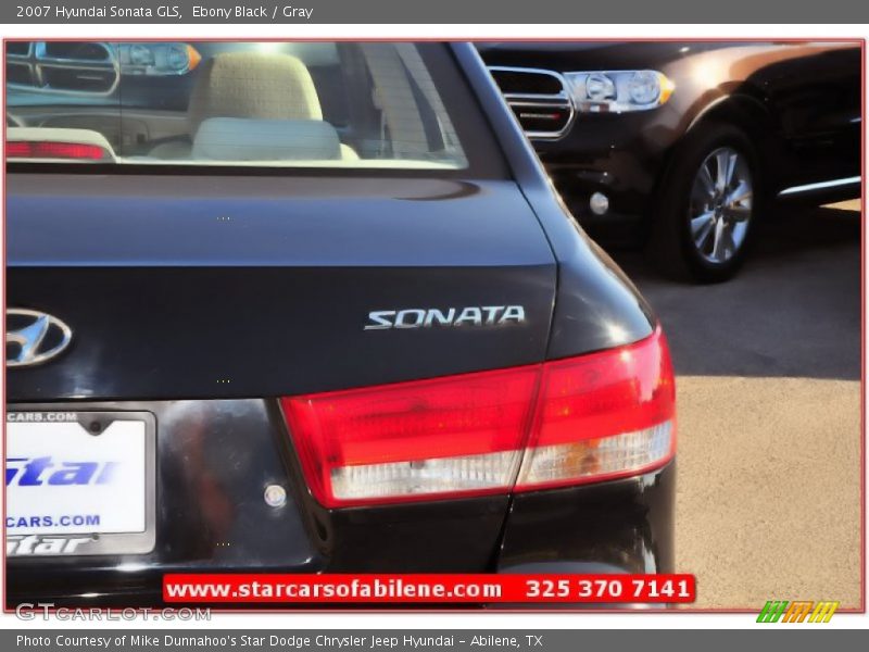 Ebony Black / Gray 2007 Hyundai Sonata GLS