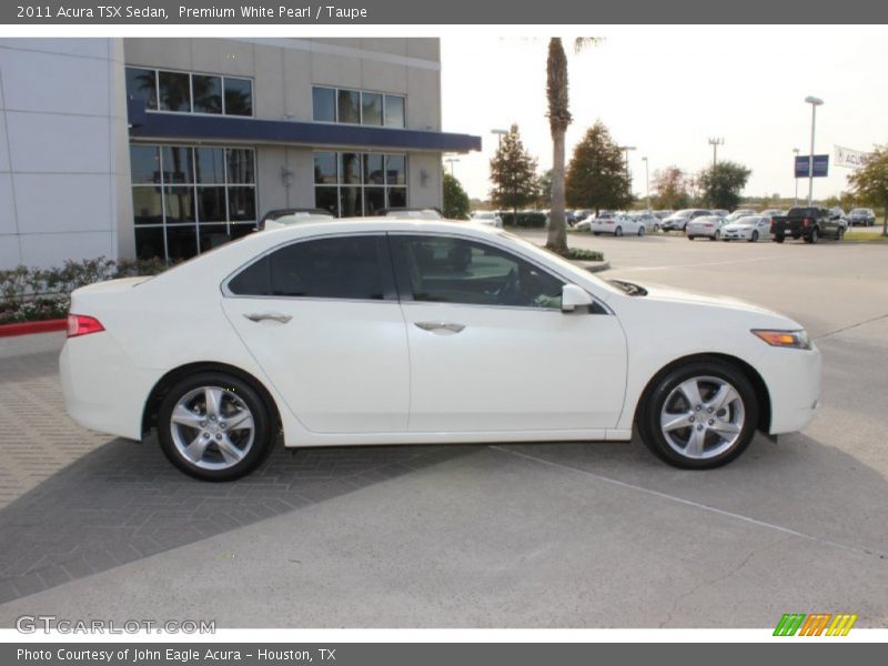 Premium White Pearl / Taupe 2011 Acura TSX Sedan
