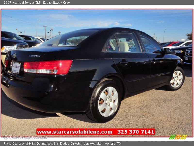 Ebony Black / Gray 2007 Hyundai Sonata GLS