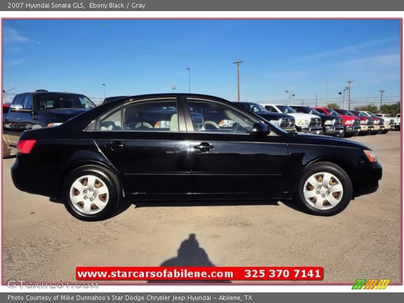 Ebony Black / Gray 2007 Hyundai Sonata GLS
