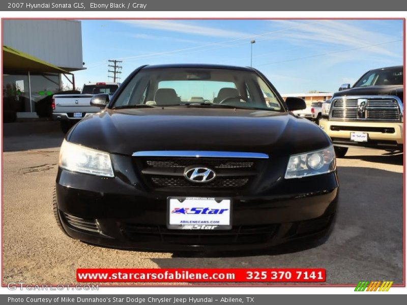 Ebony Black / Gray 2007 Hyundai Sonata GLS