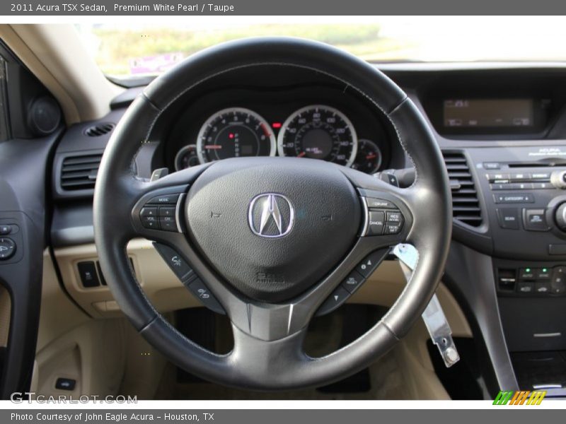 Premium White Pearl / Taupe 2011 Acura TSX Sedan