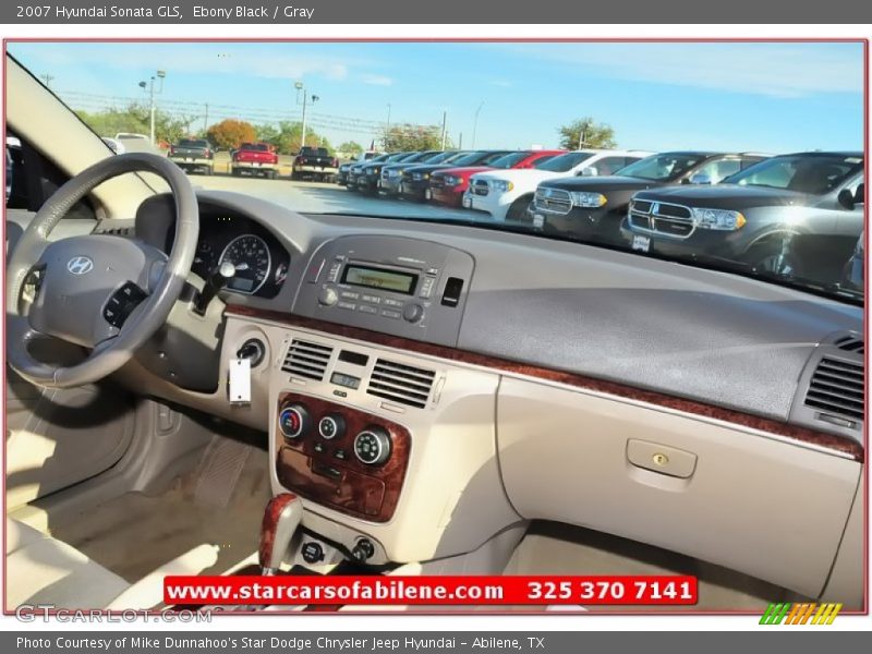 Ebony Black / Gray 2007 Hyundai Sonata GLS