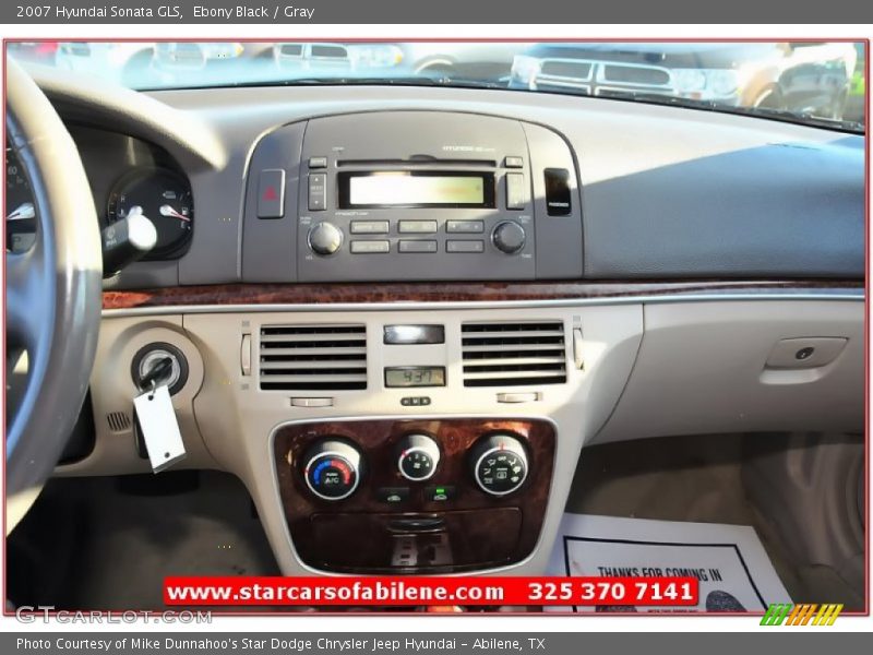 Ebony Black / Gray 2007 Hyundai Sonata GLS