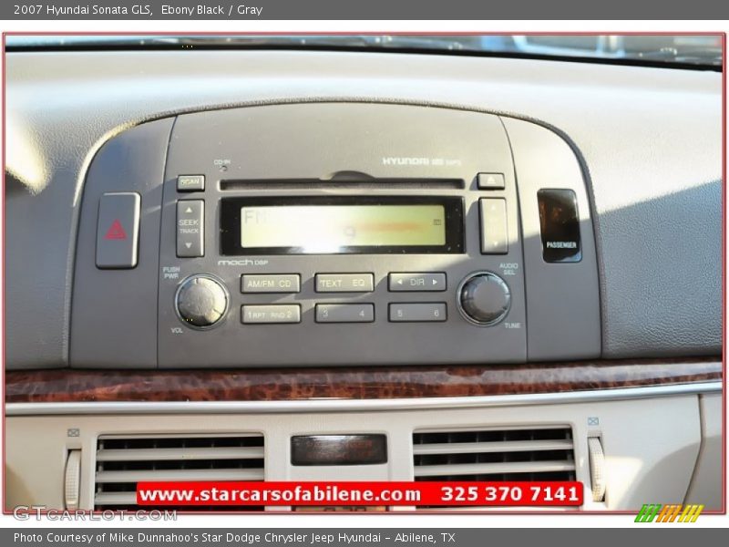 Ebony Black / Gray 2007 Hyundai Sonata GLS