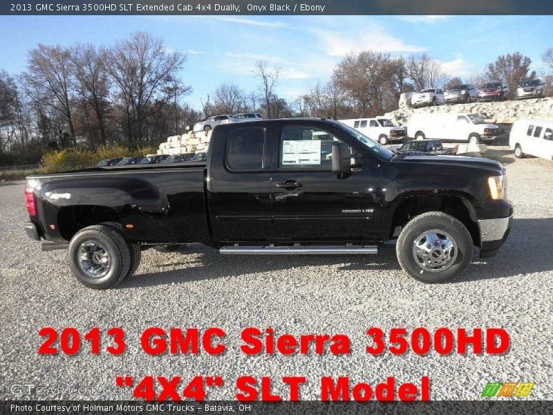 Onyx Black / Ebony 2013 GMC Sierra 3500HD SLT Extended Cab 4x4 Dually