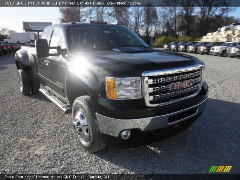 Onyx Black / Ebony 2013 GMC Sierra 3500HD SLT Extended Cab 4x4 Dually