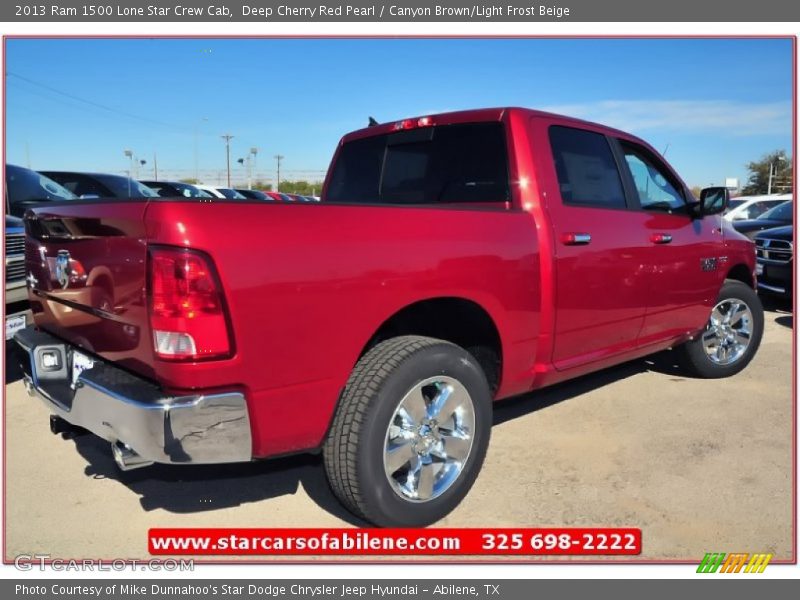 Deep Cherry Red Pearl / Canyon Brown/Light Frost Beige 2013 Ram 1500 Lone Star Crew Cab