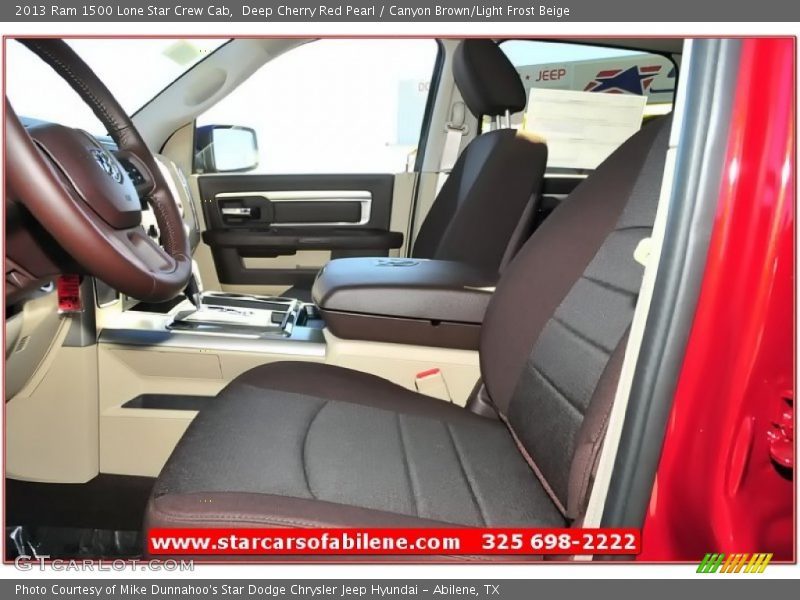 Deep Cherry Red Pearl / Canyon Brown/Light Frost Beige 2013 Ram 1500 Lone Star Crew Cab