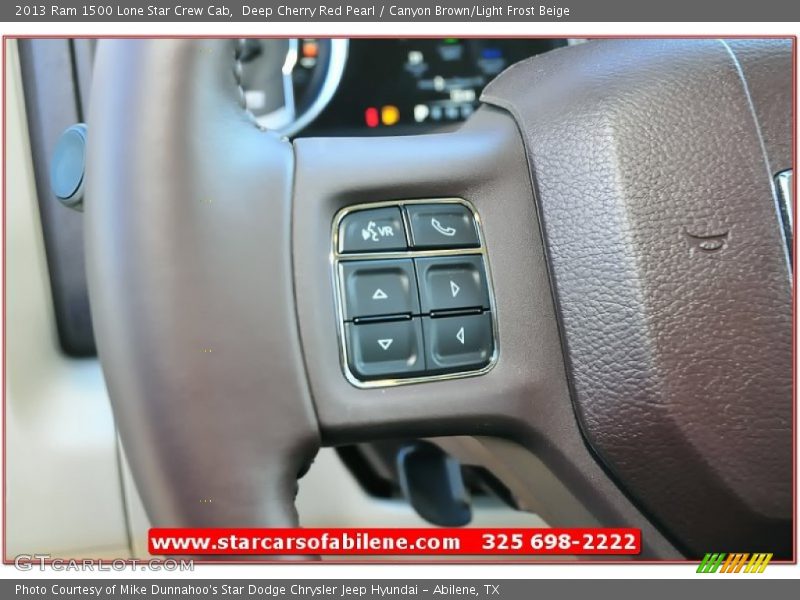 Deep Cherry Red Pearl / Canyon Brown/Light Frost Beige 2013 Ram 1500 Lone Star Crew Cab