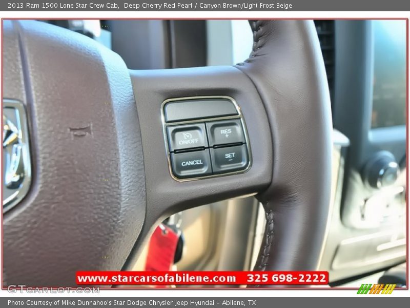 Deep Cherry Red Pearl / Canyon Brown/Light Frost Beige 2013 Ram 1500 Lone Star Crew Cab