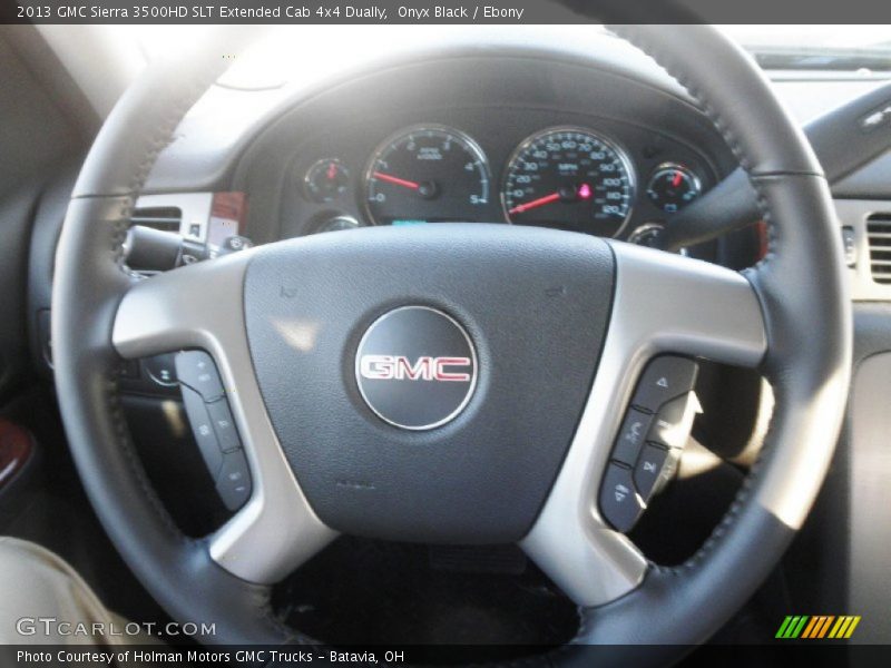 Onyx Black / Ebony 2013 GMC Sierra 3500HD SLT Extended Cab 4x4 Dually