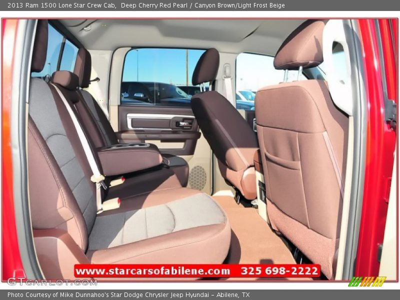 Deep Cherry Red Pearl / Canyon Brown/Light Frost Beige 2013 Ram 1500 Lone Star Crew Cab