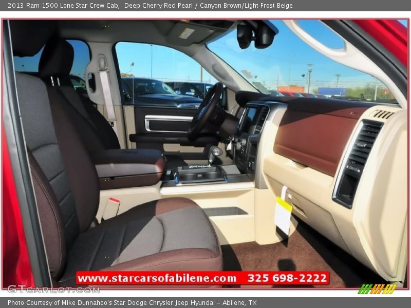 Deep Cherry Red Pearl / Canyon Brown/Light Frost Beige 2013 Ram 1500 Lone Star Crew Cab