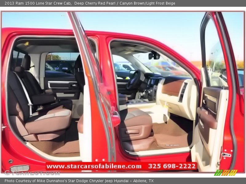 Deep Cherry Red Pearl / Canyon Brown/Light Frost Beige 2013 Ram 1500 Lone Star Crew Cab