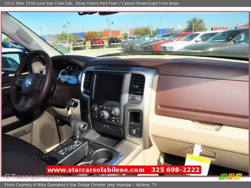 Deep Cherry Red Pearl / Canyon Brown/Light Frost Beige 2013 Ram 1500 Lone Star Crew Cab