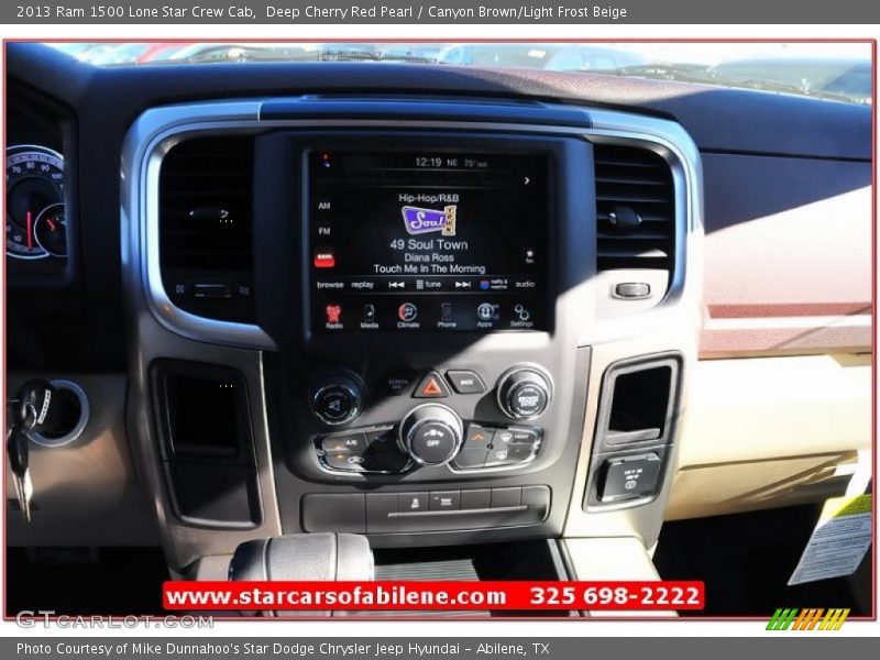 Deep Cherry Red Pearl / Canyon Brown/Light Frost Beige 2013 Ram 1500 Lone Star Crew Cab