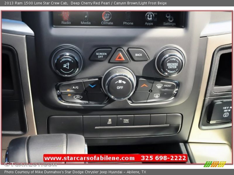 Deep Cherry Red Pearl / Canyon Brown/Light Frost Beige 2013 Ram 1500 Lone Star Crew Cab
