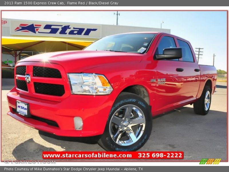 Flame Red / Black/Diesel Gray 2013 Ram 1500 Express Crew Cab