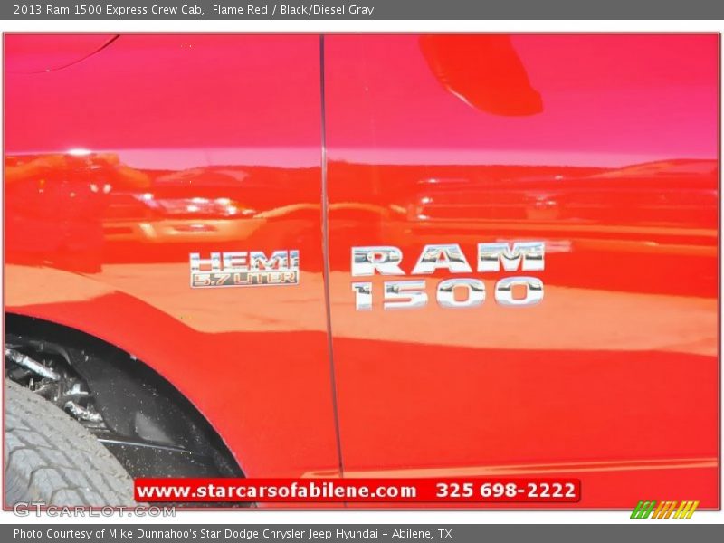 Flame Red / Black/Diesel Gray 2013 Ram 1500 Express Crew Cab