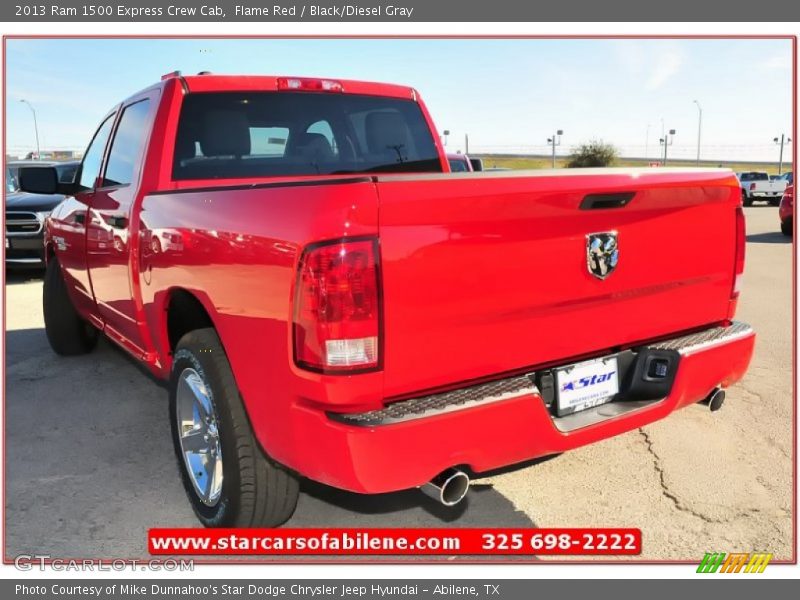 Flame Red / Black/Diesel Gray 2013 Ram 1500 Express Crew Cab