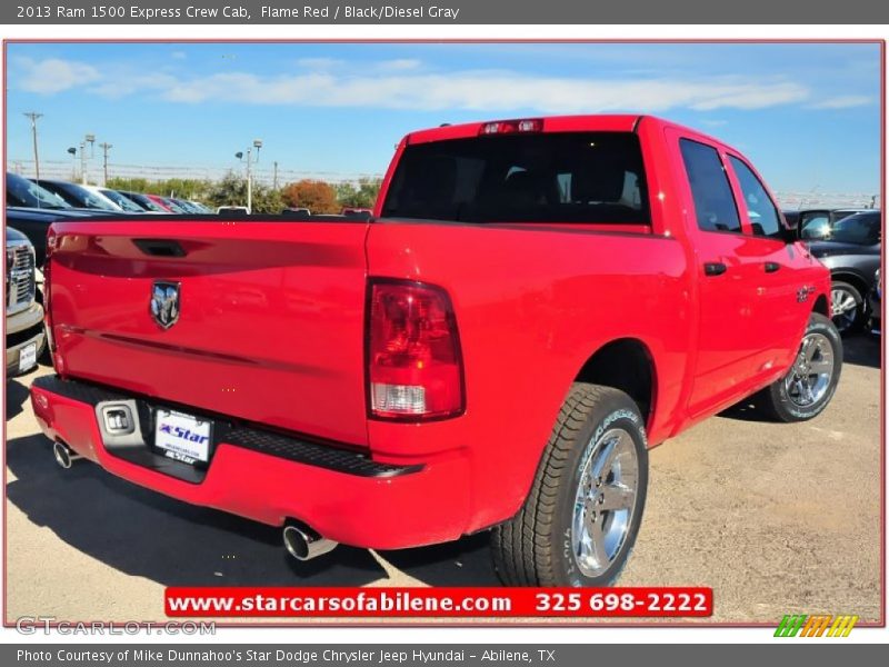 Flame Red / Black/Diesel Gray 2013 Ram 1500 Express Crew Cab