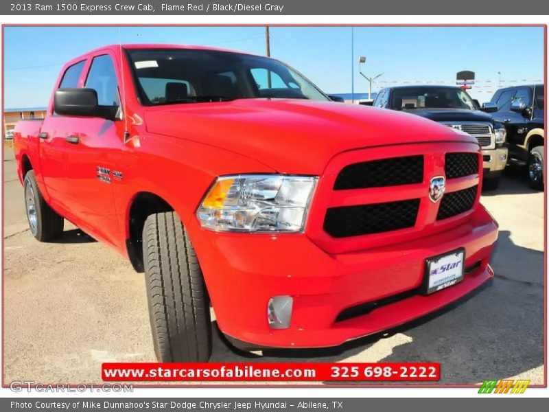Flame Red / Black/Diesel Gray 2013 Ram 1500 Express Crew Cab