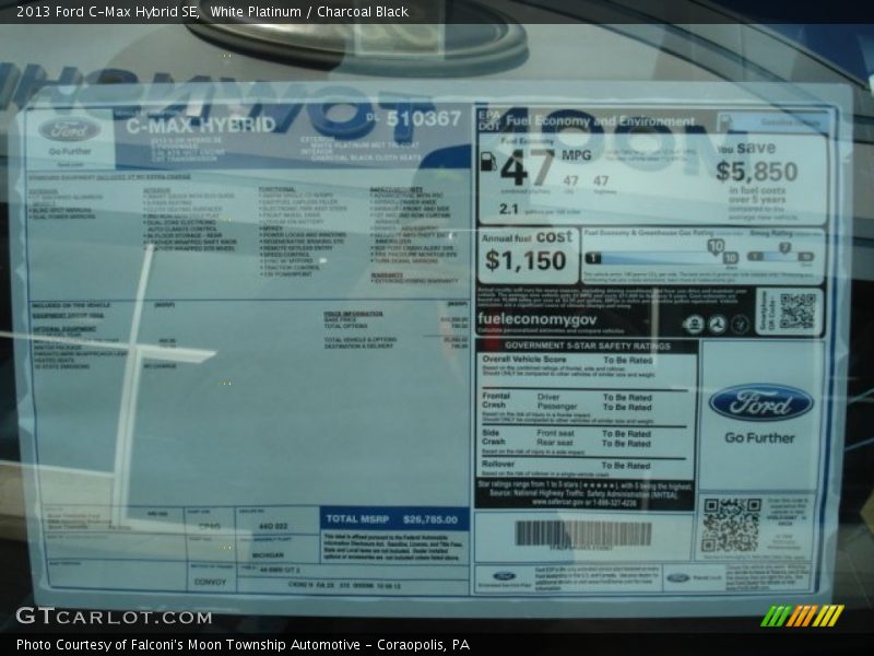  2013 C-Max Hybrid SE Window Sticker