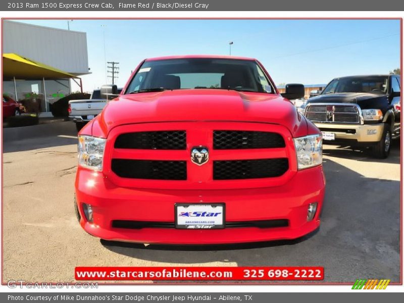 Flame Red / Black/Diesel Gray 2013 Ram 1500 Express Crew Cab