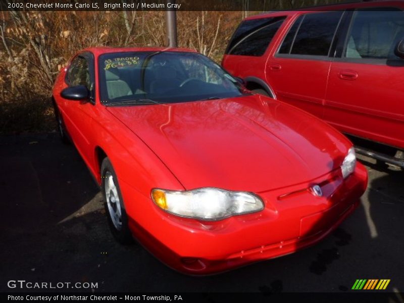 Bright Red / Medium Gray 2002 Chevrolet Monte Carlo LS