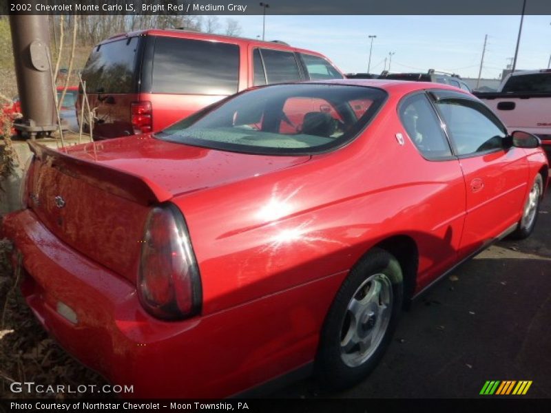 Bright Red / Medium Gray 2002 Chevrolet Monte Carlo LS