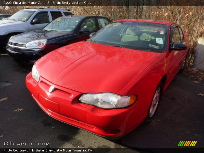 Bright Red / Medium Gray 2002 Chevrolet Monte Carlo LS