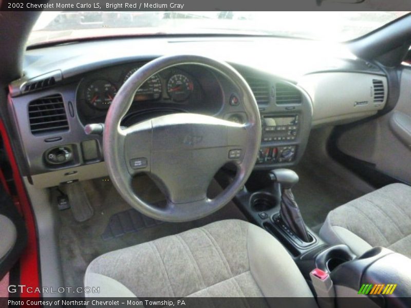 Bright Red / Medium Gray 2002 Chevrolet Monte Carlo LS