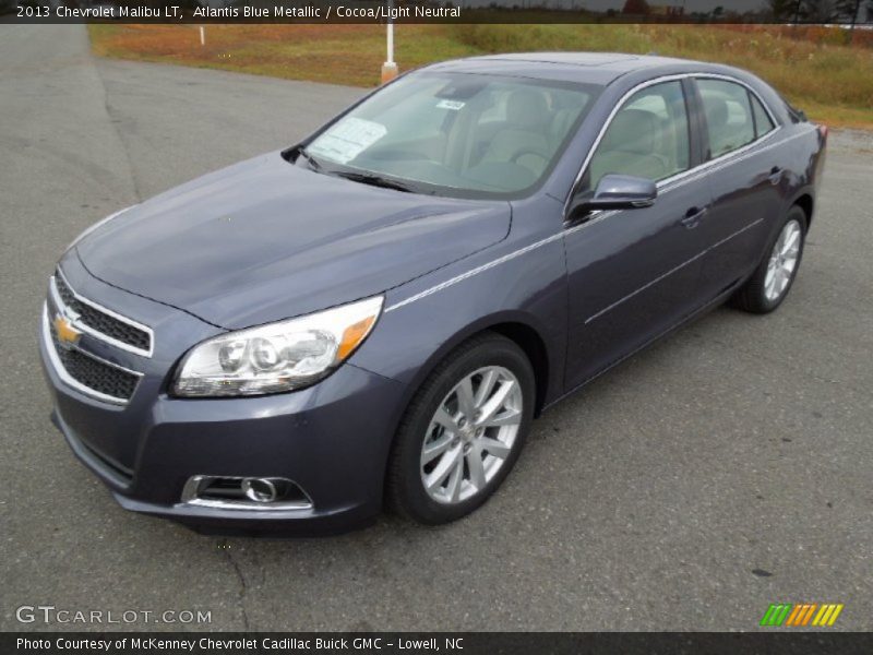 Atlantis Blue Metallic / Cocoa/Light Neutral 2013 Chevrolet Malibu LT