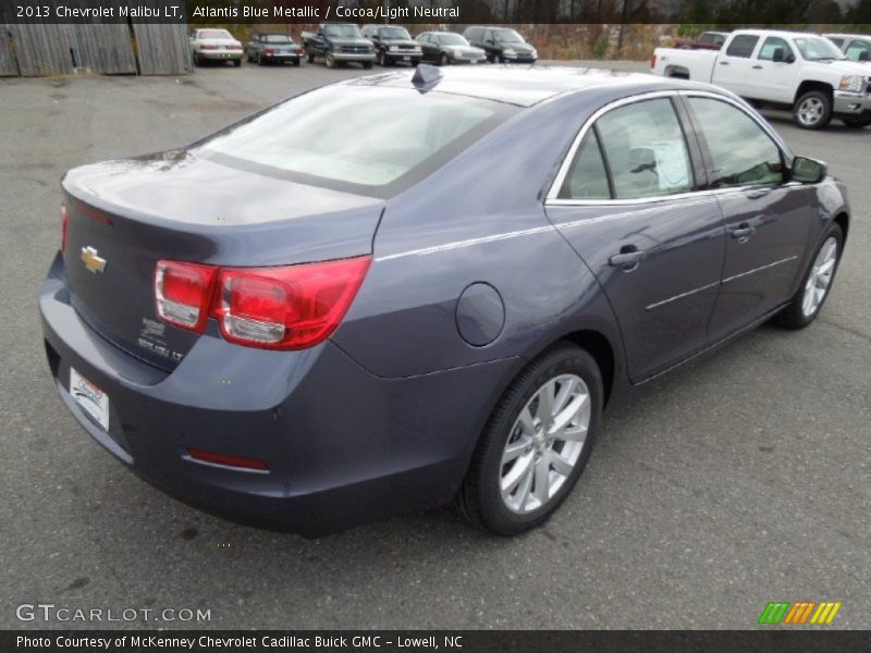 Atlantis Blue Metallic / Cocoa/Light Neutral 2013 Chevrolet Malibu LT