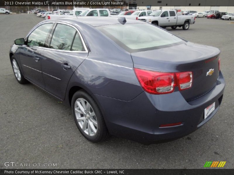 Atlantis Blue Metallic / Cocoa/Light Neutral 2013 Chevrolet Malibu LT