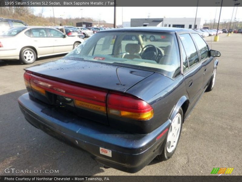 Black Sapphire Metallic / Tan 1995 Saturn S Series SL2 Sedan