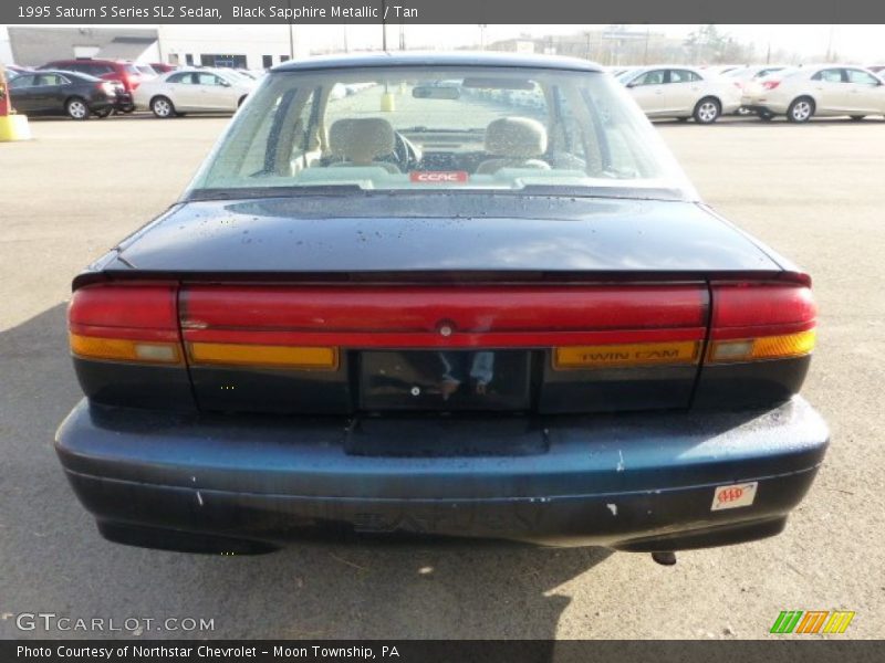Black Sapphire Metallic / Tan 1995 Saturn S Series SL2 Sedan