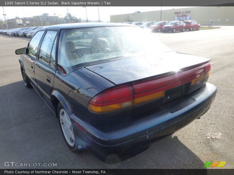 Black Sapphire Metallic / Tan 1995 Saturn S Series SL2 Sedan