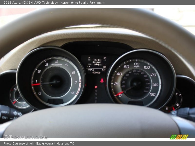 Aspen White Pearl / Parchment 2013 Acura MDX SH-AWD Technology