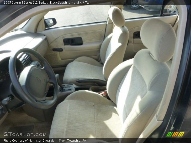 Black Sapphire Metallic / Tan 1995 Saturn S Series SL2 Sedan