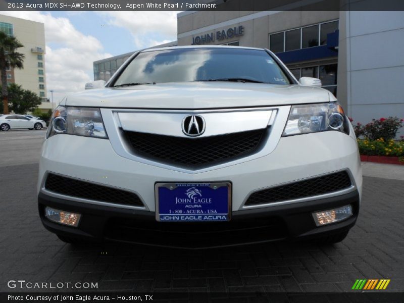 Aspen White Pearl / Parchment 2013 Acura MDX SH-AWD Technology