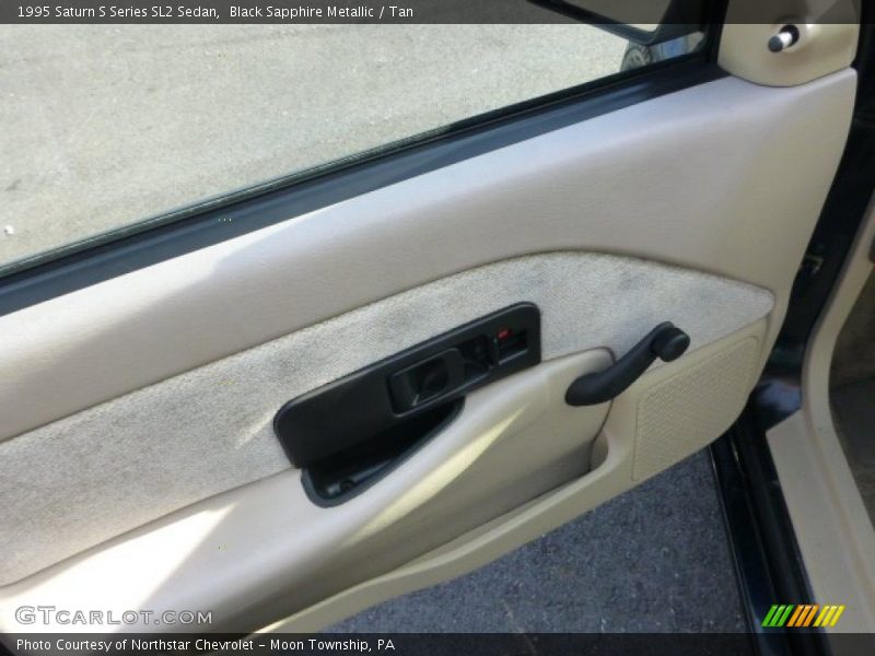 Black Sapphire Metallic / Tan 1995 Saturn S Series SL2 Sedan