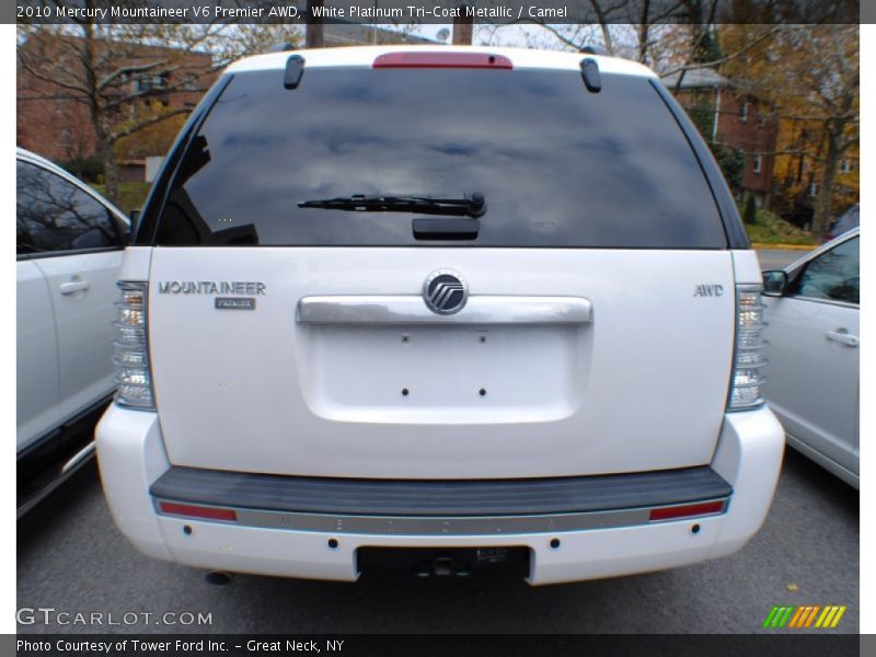 White Platinum Tri-Coat Metallic / Camel 2010 Mercury Mountaineer V6 Premier AWD