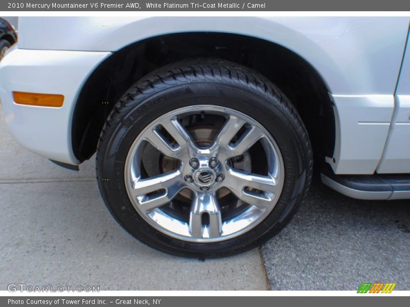White Platinum Tri-Coat Metallic / Camel 2010 Mercury Mountaineer V6 Premier AWD