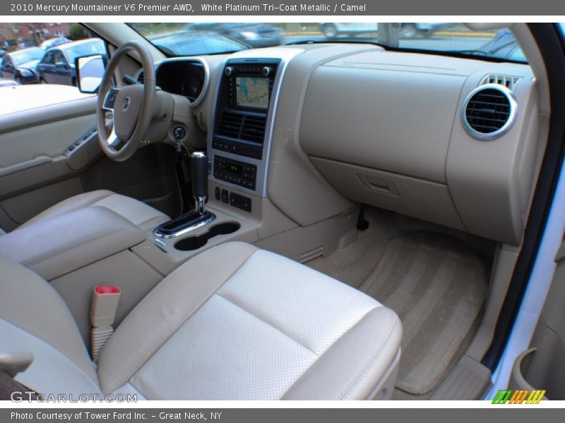 White Platinum Tri-Coat Metallic / Camel 2010 Mercury Mountaineer V6 Premier AWD