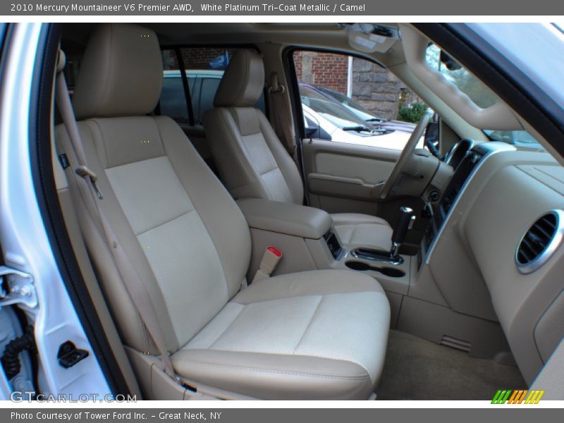 White Platinum Tri-Coat Metallic / Camel 2010 Mercury Mountaineer V6 Premier AWD