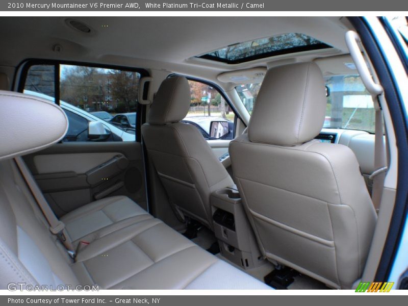 White Platinum Tri-Coat Metallic / Camel 2010 Mercury Mountaineer V6 Premier AWD