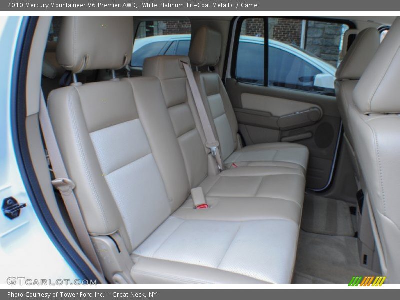 White Platinum Tri-Coat Metallic / Camel 2010 Mercury Mountaineer V6 Premier AWD